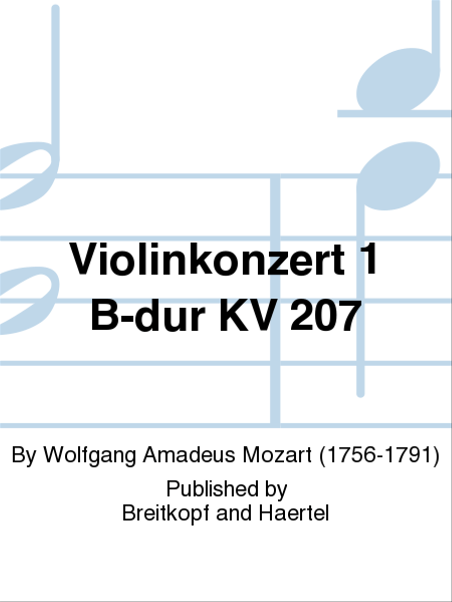 Violin Concerto [No. 1] in B flat major K. 207 Orchestra scores gallery preview page 1