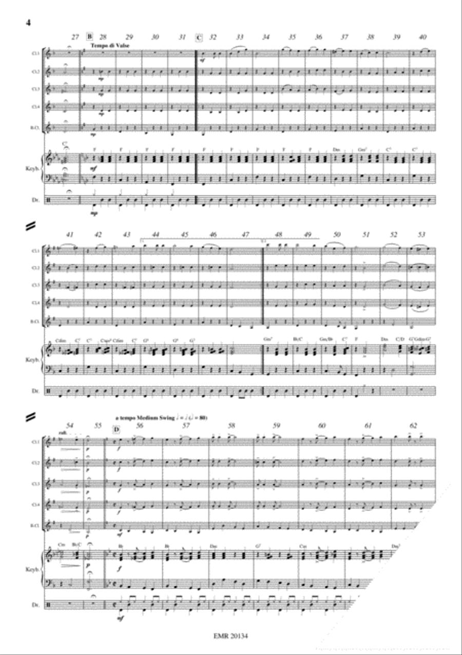 Movie Sequences Movie Sequences Clarinet Quintet scores gallery preview page 4