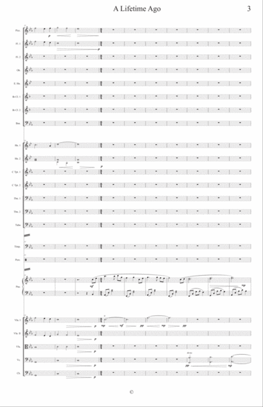 A Lifetime Ago - Epic and Beautiful Fantasy - Full Orchestra Full Orchestra scores gallery preview page 4