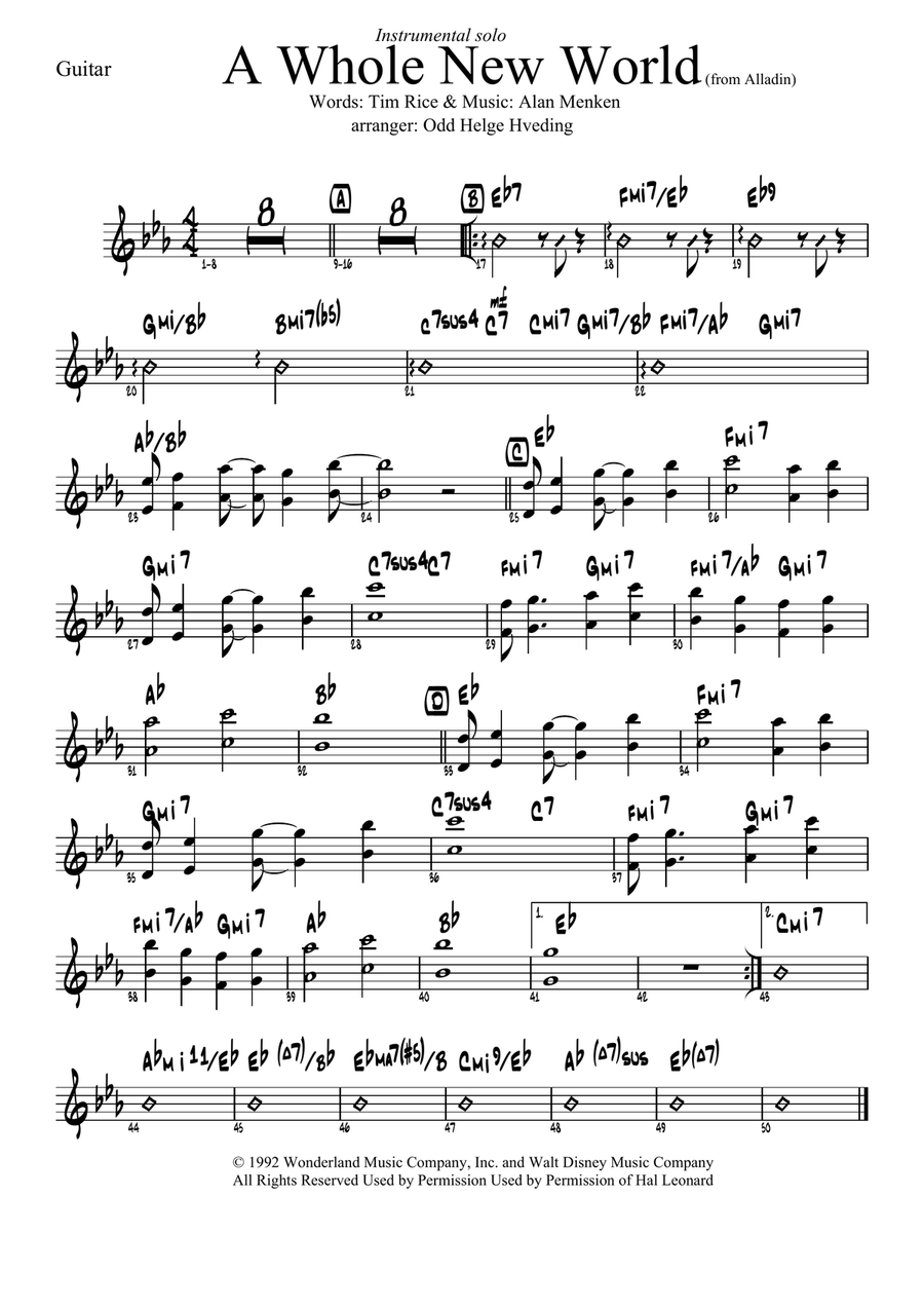 A Whole New World (from 'Aladdin') Jazz Ensemble scores gallery preview page 4