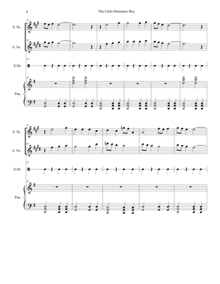 The Little Drummer Boy (Duet for Soprano and Alto Saxophone) image number null