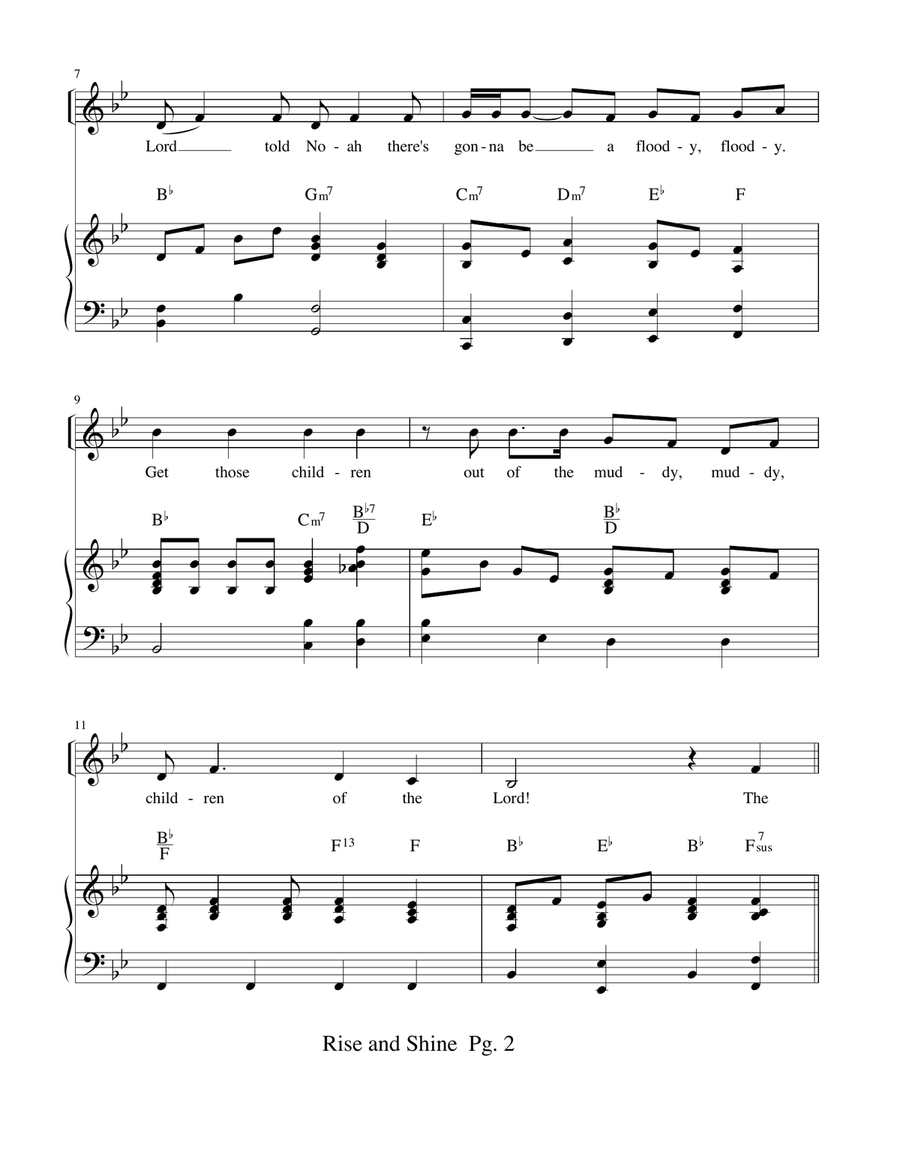 Rise And Shine Piano, Vocal scores gallery preview page 2