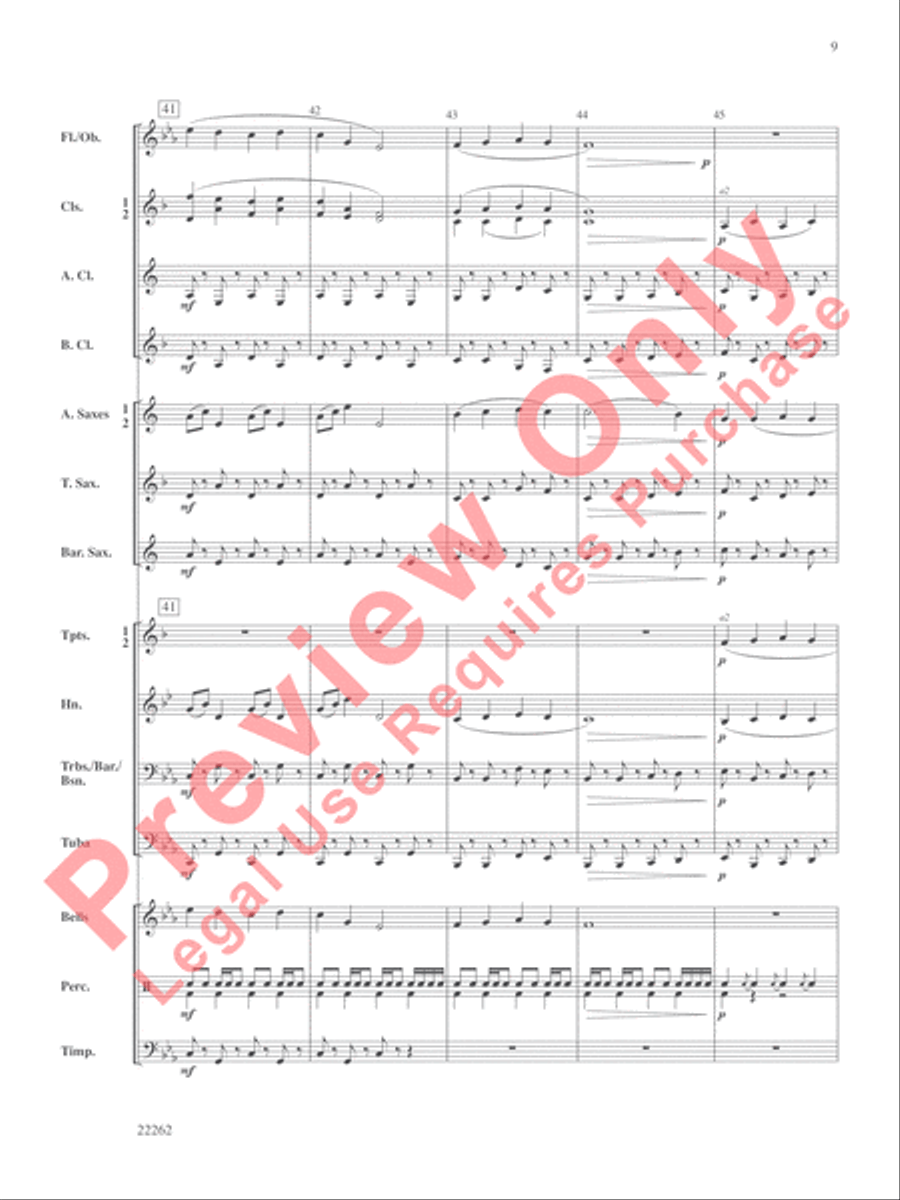 The Sorcerer's Procession Concert Band scores gallery preview page 10