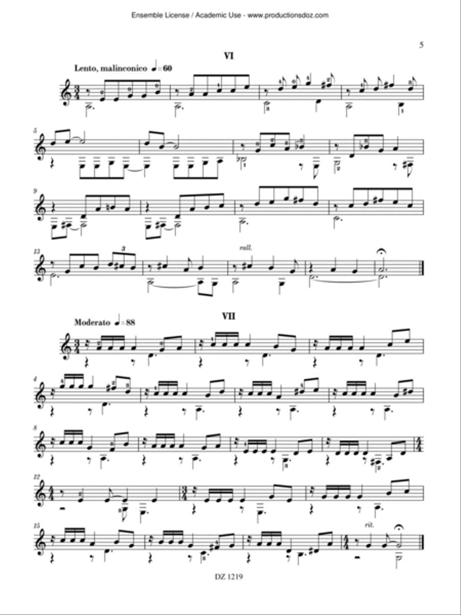 20 Micro-préludes 20 Micro-préludes Classical Guitar scores gallery preview page 5
