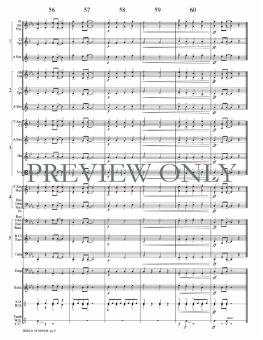 Shield of Honor Concert Band scores gallery preview page 12