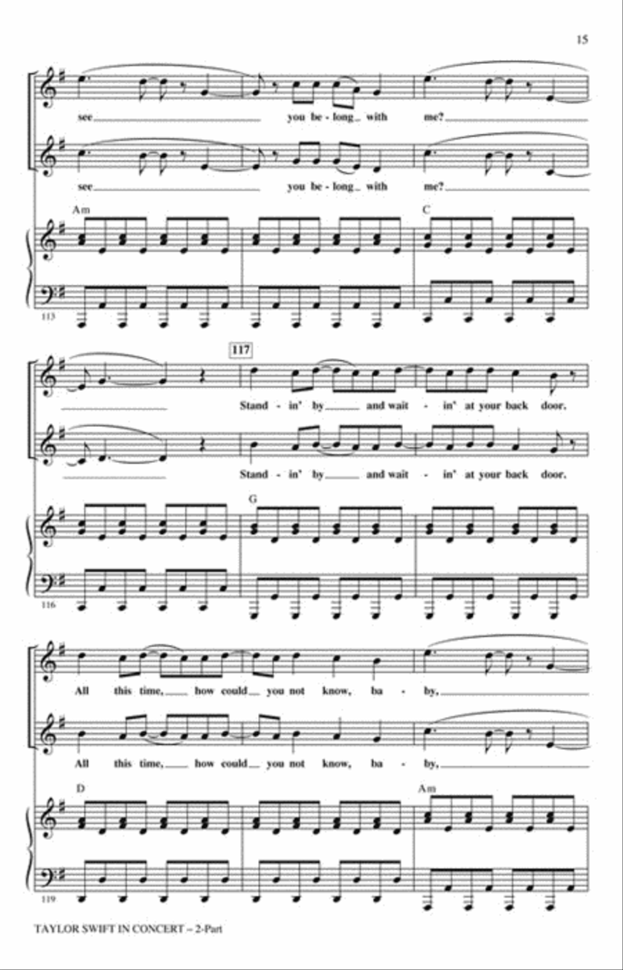 Taylor Swift in Concert 2-Part scores gallery preview page 5