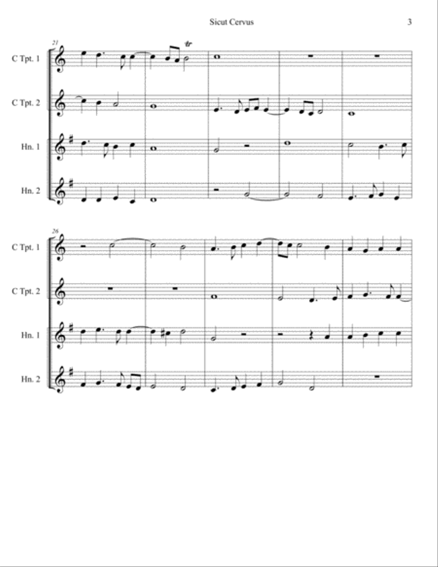 Sicut Cervus Sicut Cervus Brass Ensemble scores gallery preview page 4