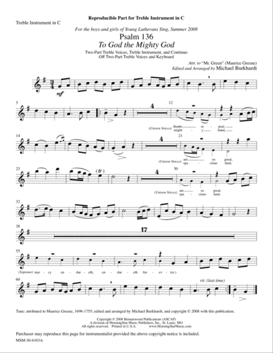 Psalm 136 Choir scores gallery preview page 2