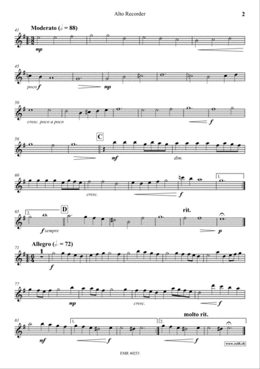 Sonata Alto Recorder scores gallery preview page 3