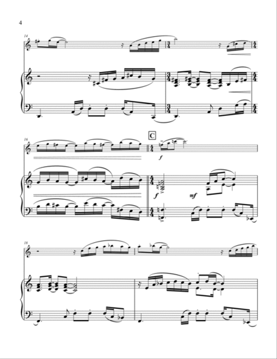 Mood Mosaic for Clarinet and Piano Chamber Music scores gallery preview page 4