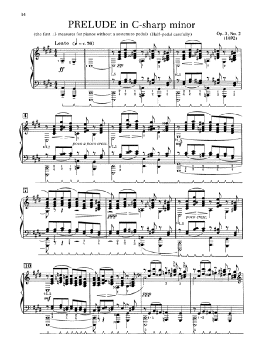 Rachmaninoff -- Fantasy Pieces, Op. 3