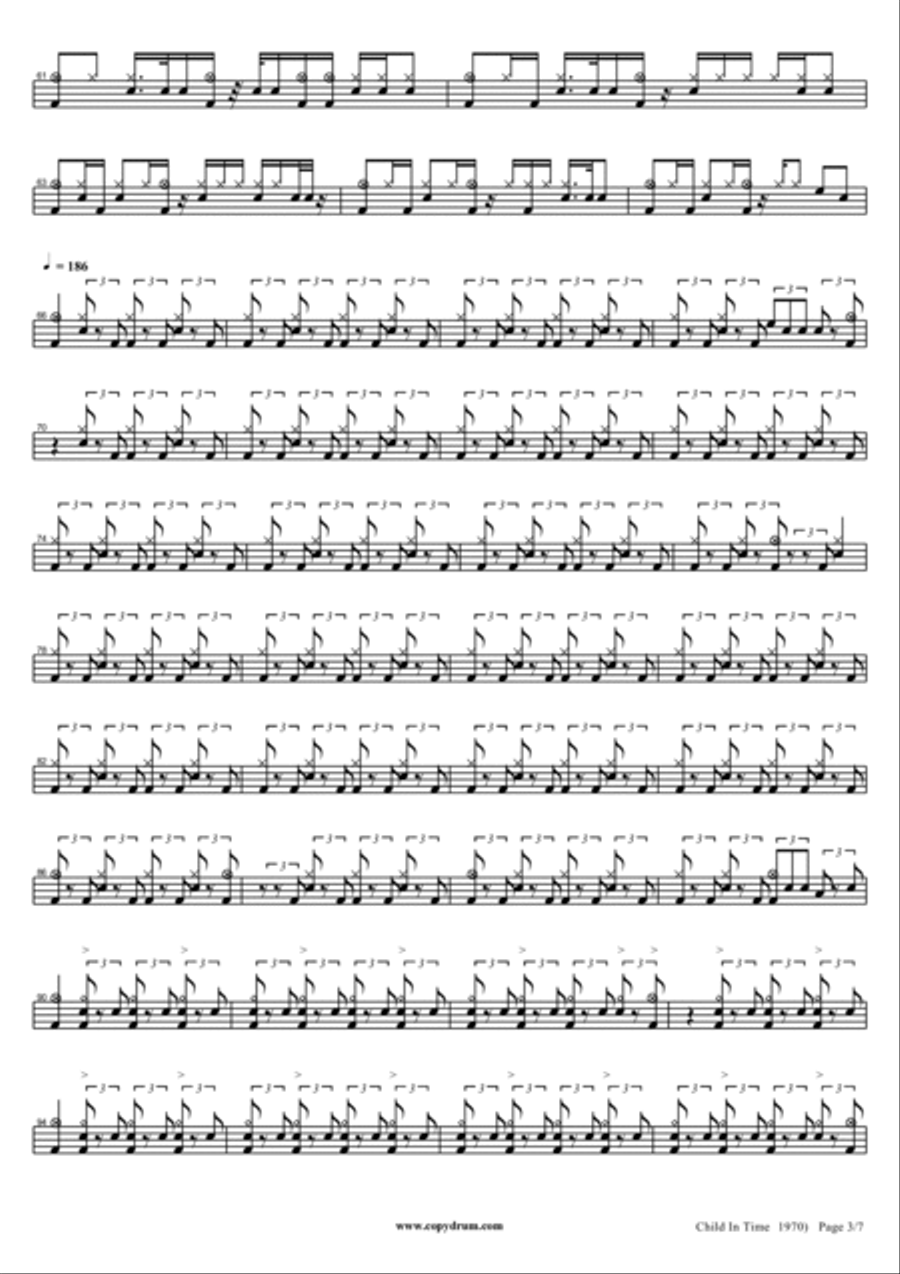 Child In Time Drum Set scores gallery preview page 3