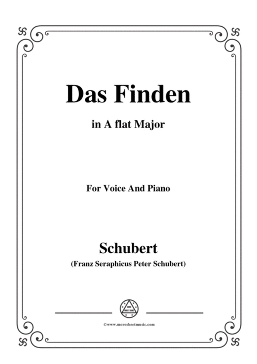 Schubert-Das Finden,in A flat Major,for Voice&Piano image number null