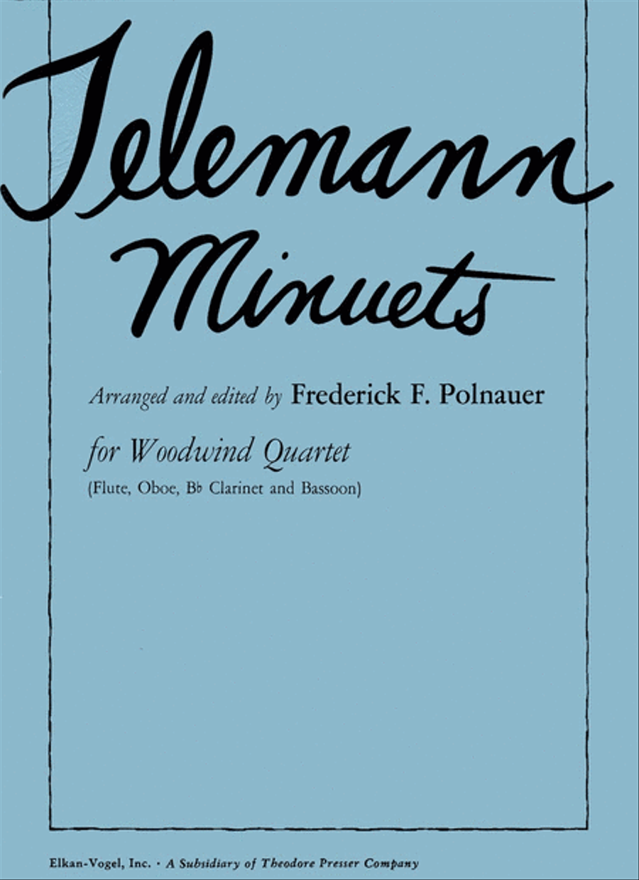 Telemann Minuets Woodwind Quartet scores gallery preview page 1