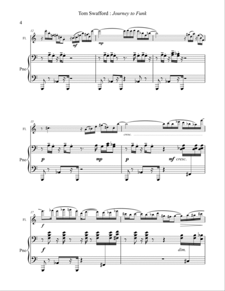 Journey to Funk for flute and piano Flute Solo scores gallery preview page 3