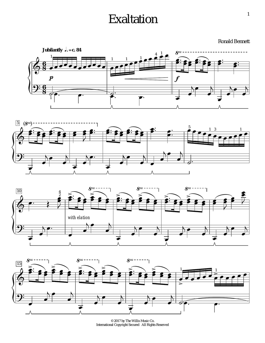 Exaltation Exaltation Piano Method scores gallery preview page 1
