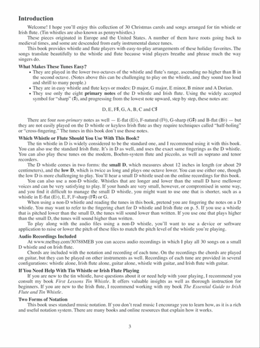 Easy Christmas Favorites for Tin Whistle or Irish Flute Flute scores gallery preview page 4