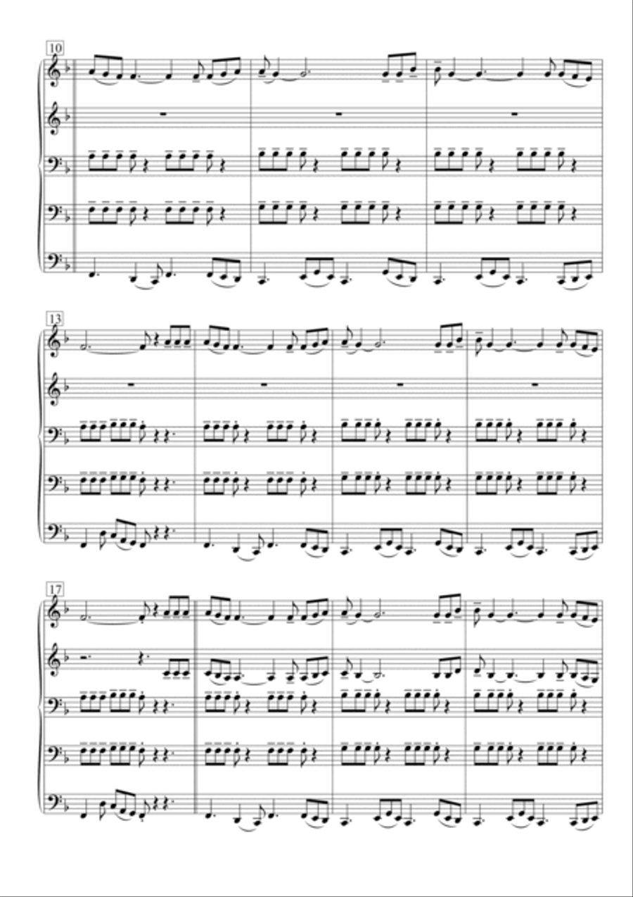 Lonely Boy Brass Ensemble scores gallery preview page 3