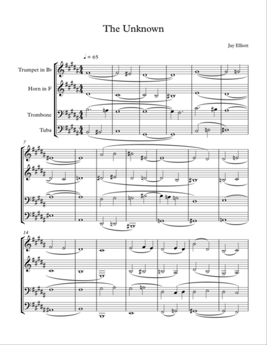 The Unknown Brass Ensemble scores gallery preview page 1