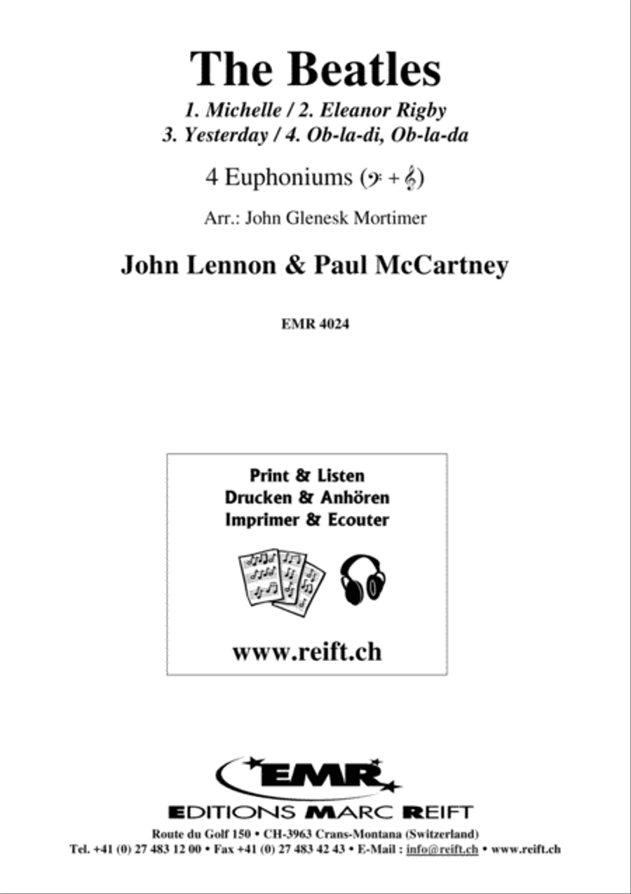 The Beatles The Beatles Euphonium Quartet scores gallery preview page 2