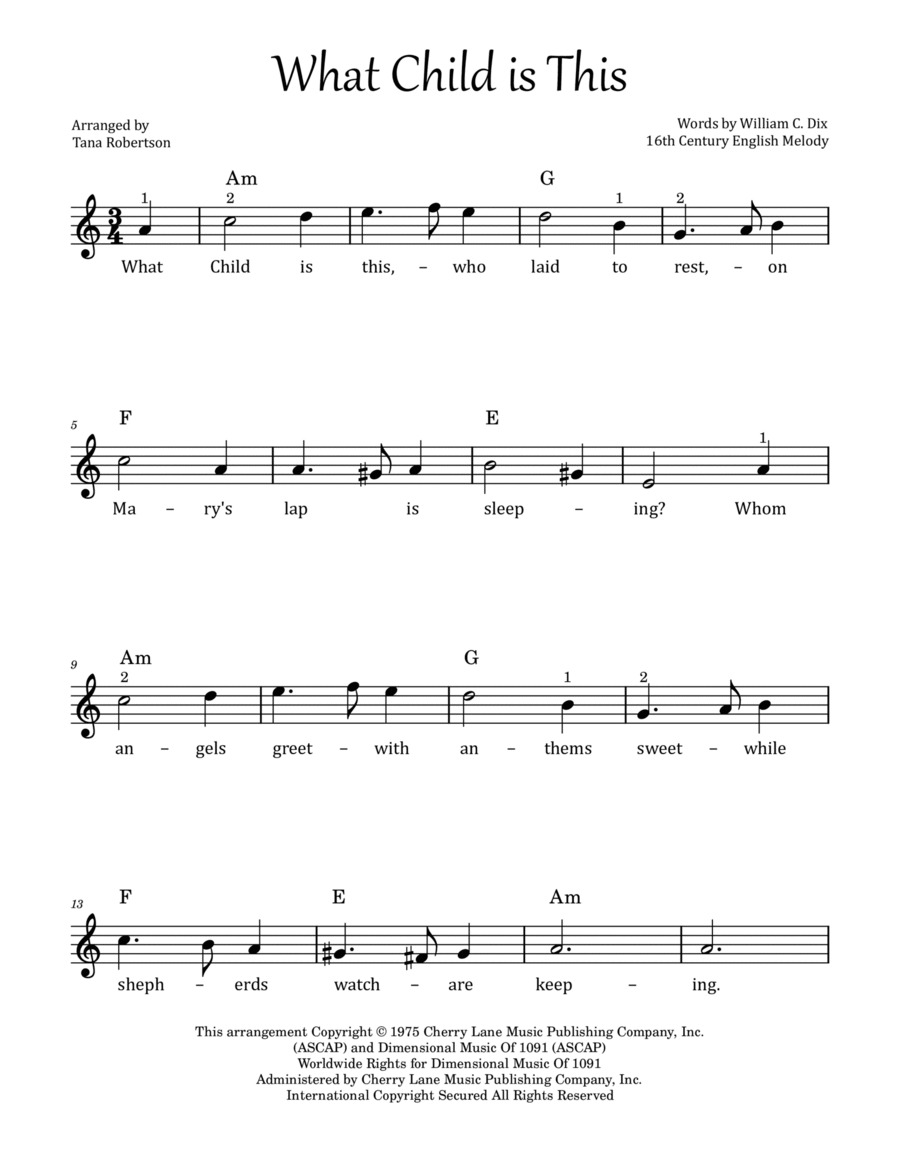 What Child Is This? What Child Is This? Easy Piano scores gallery preview page 1