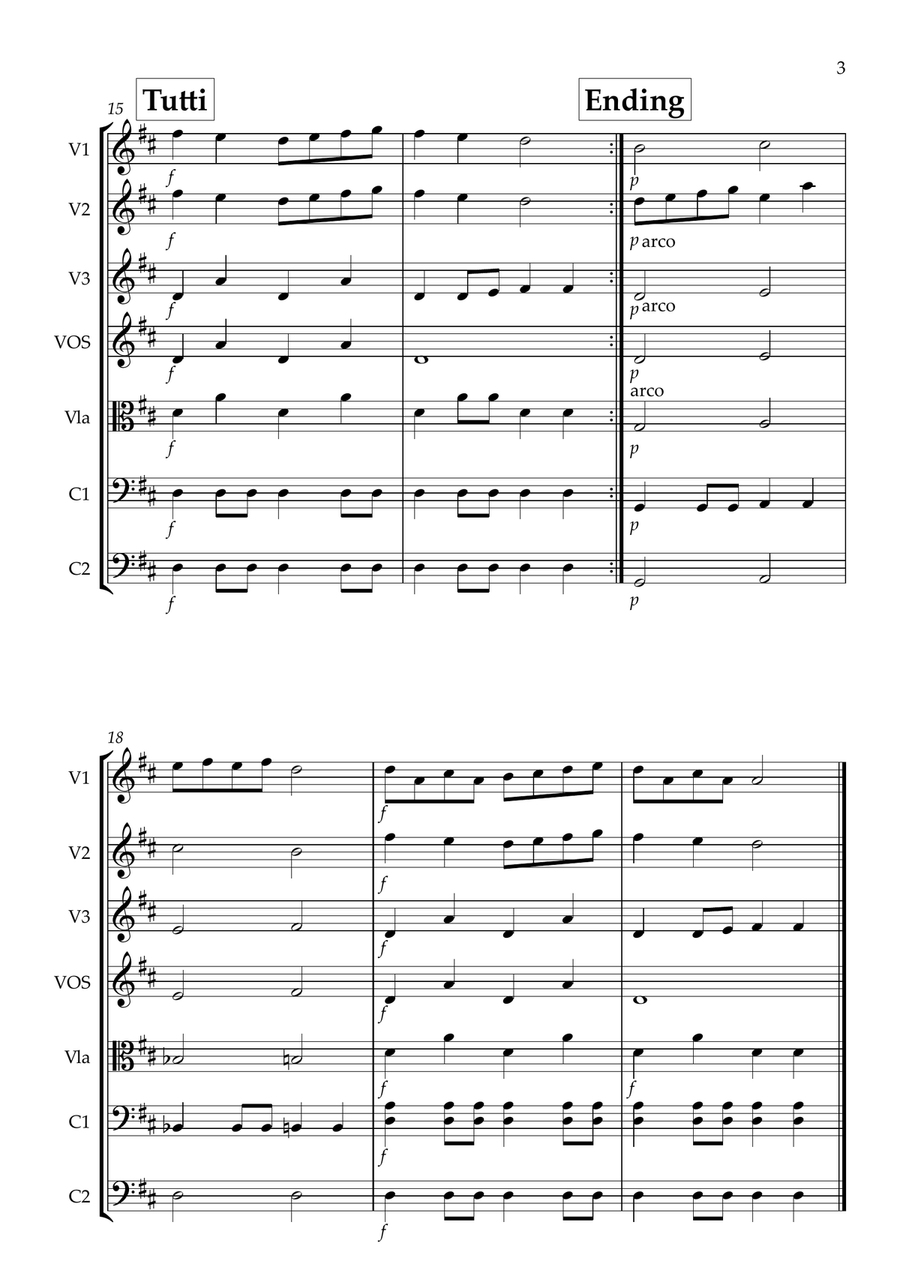 Medieval March Medieval March Chamber Orchestra scores gallery preview page 3
