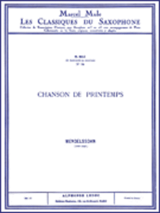 Book cover for Chanson de Printemps - Op. 62 No. 6 in A Major