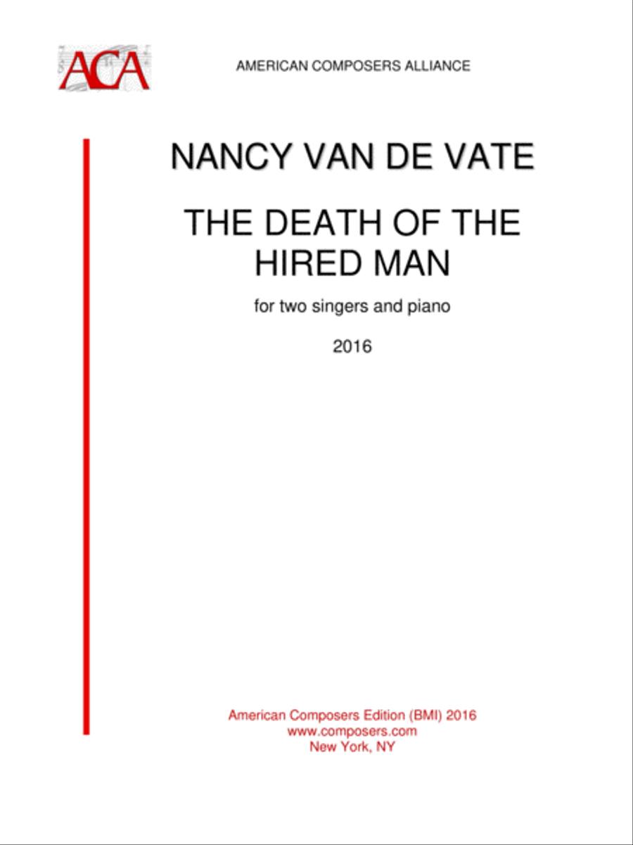 [Van de Vate] The Death of the Hired Man Medium Voice scores gallery preview page 1