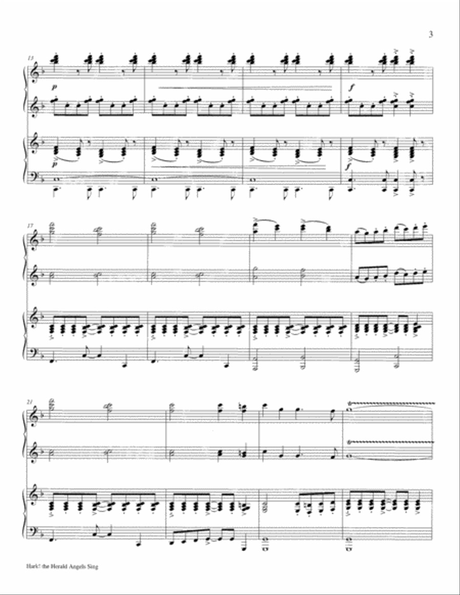 Hark! the Herald Angels Sing Piano Accompaniment scores gallery preview page 3