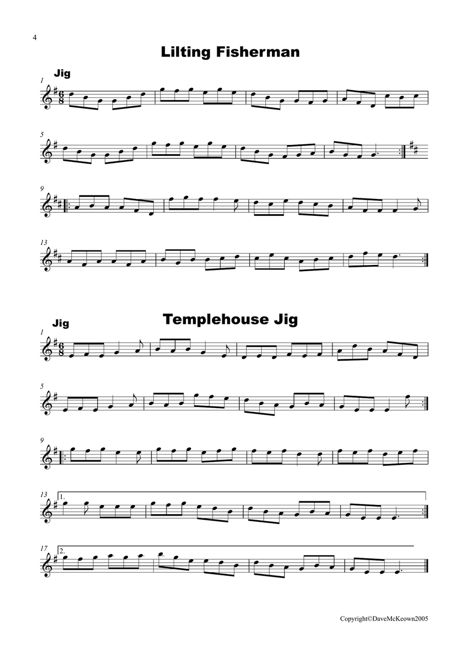 Irish Dance Music Vol.2 for Flute; 50 Jigs, Reels, Hornpipes and more.... Flute Solo scores gallery preview page 4
