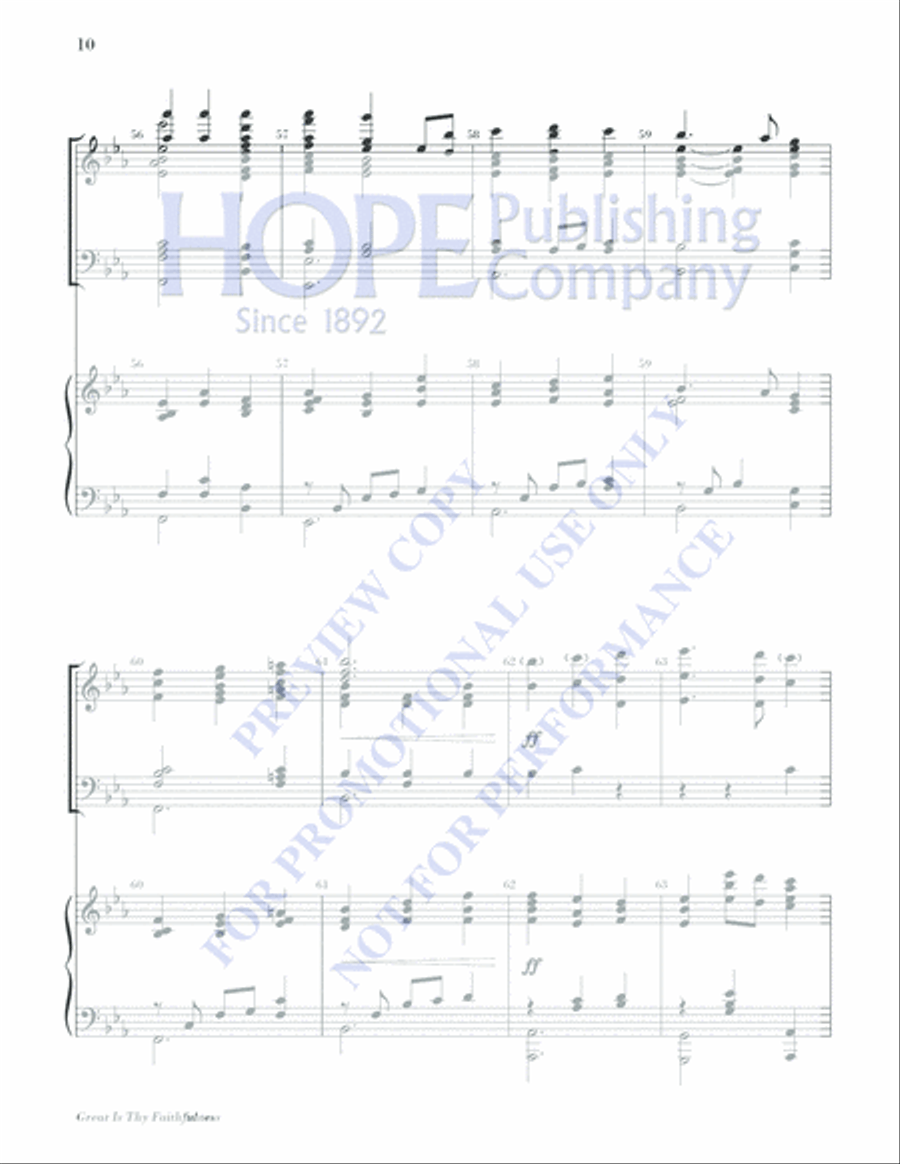 Great Is Thy Faithfulness Piano scores gallery preview page 9