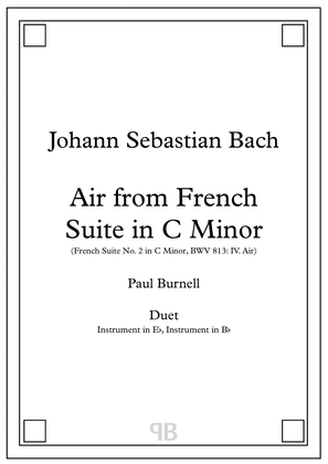 Air from French Suite in C Minor, arranged for duet: instruments in Eb and Bb