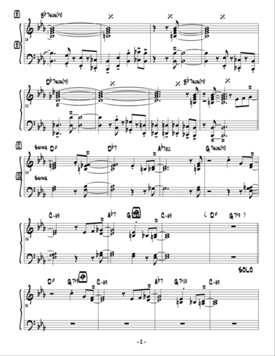 MODERN BLUESOLOGY Piano scores gallery preview page 2