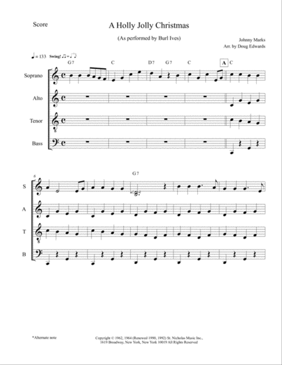 A Holly Jolly Christmas Large Ensemble scores gallery preview page 1