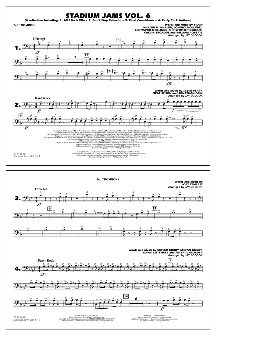 Stadium Jams Vol. 6 (Game Winners) - 2nd Trombone