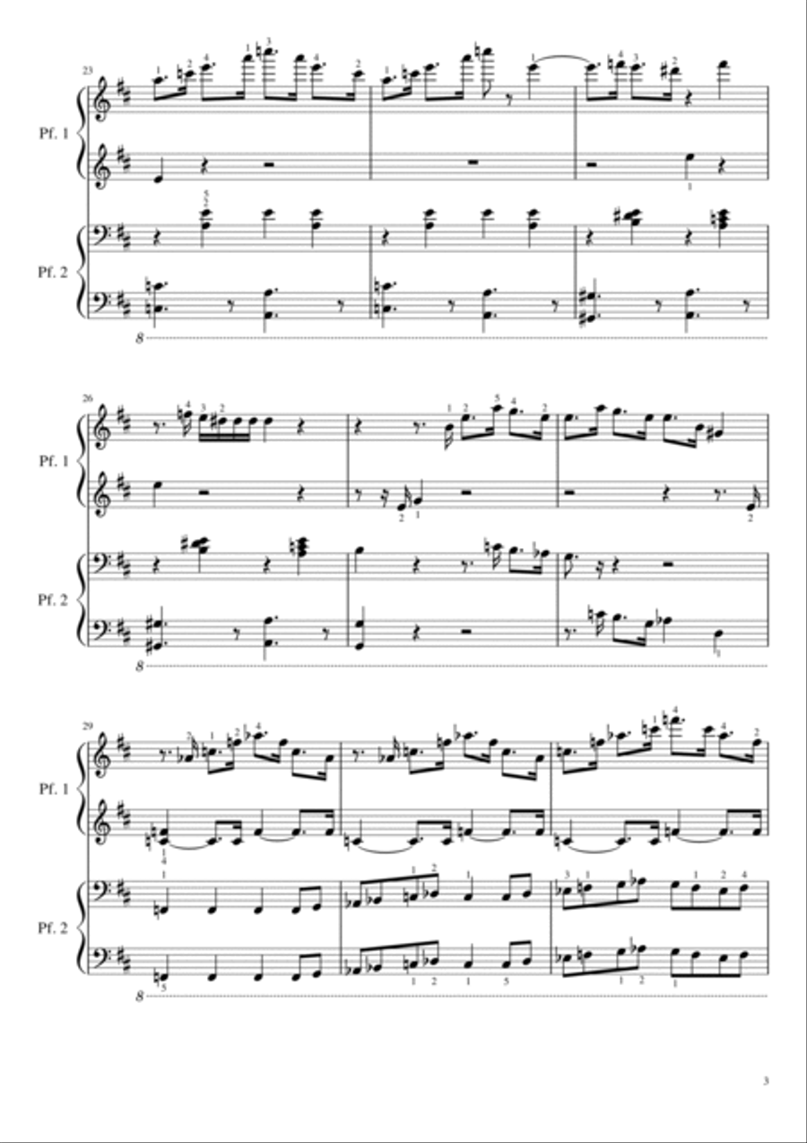 Dance Of The Knights 1 Piano, 4-Hands scores gallery preview page 3