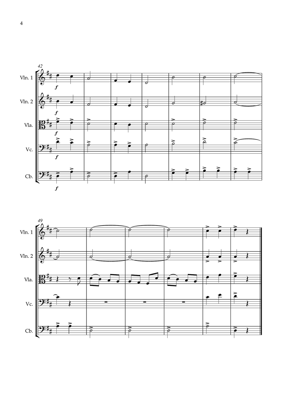 Joy To The World String quintet easy intermediate String Quintet scores gallery preview page 4