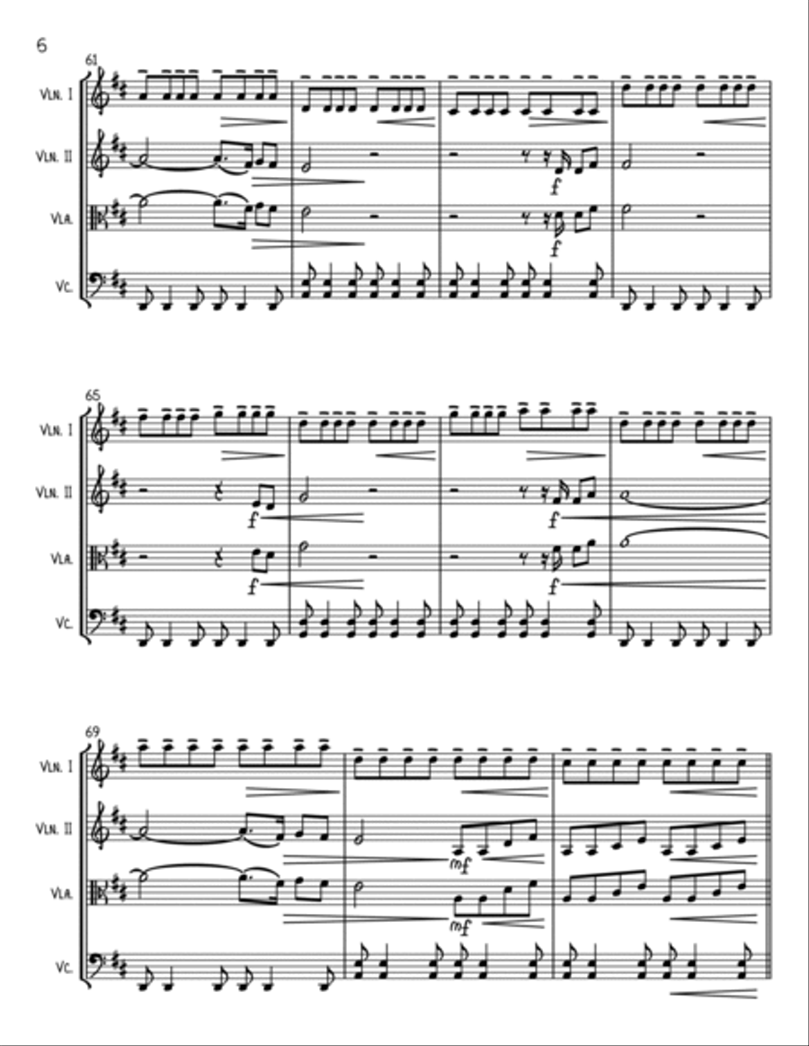 I Will Wait String Trio scores gallery preview page 6