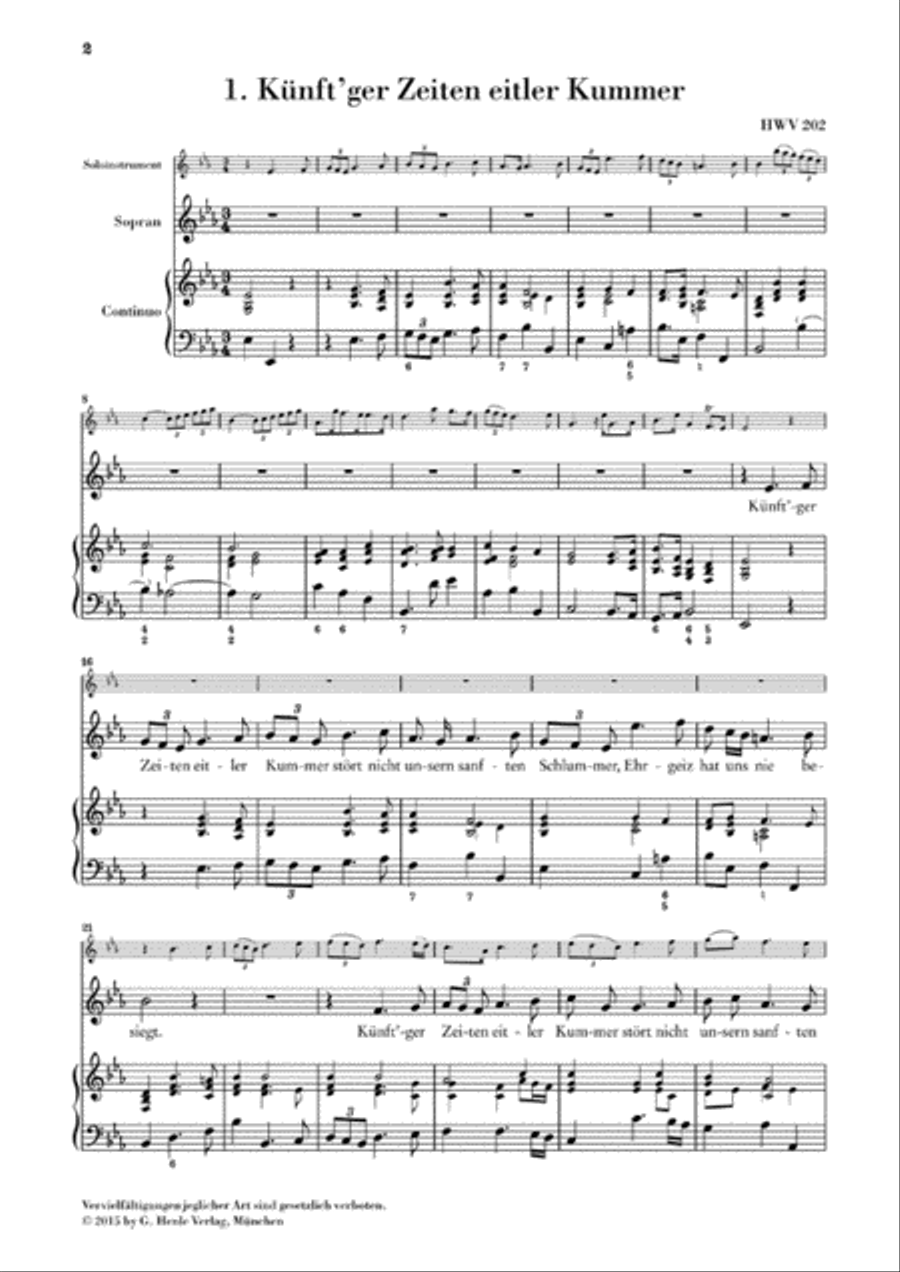 9 German Arias for Soprano, Solo Instrument and Basso Continuo Soprano Voice scores gallery preview page 3