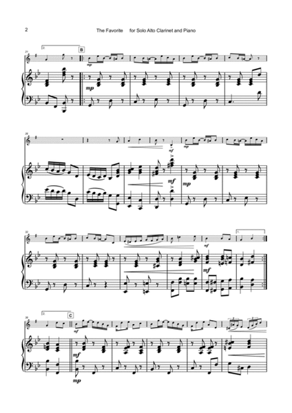 The Favorite for solo Alto Clarinet and Piano