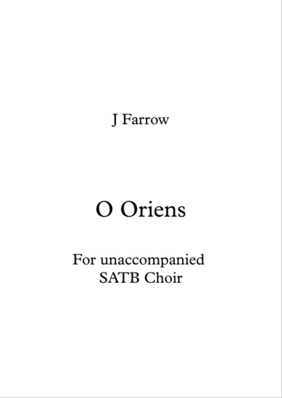 O Oriens O Oriens 4-Part scores gallery preview page 1