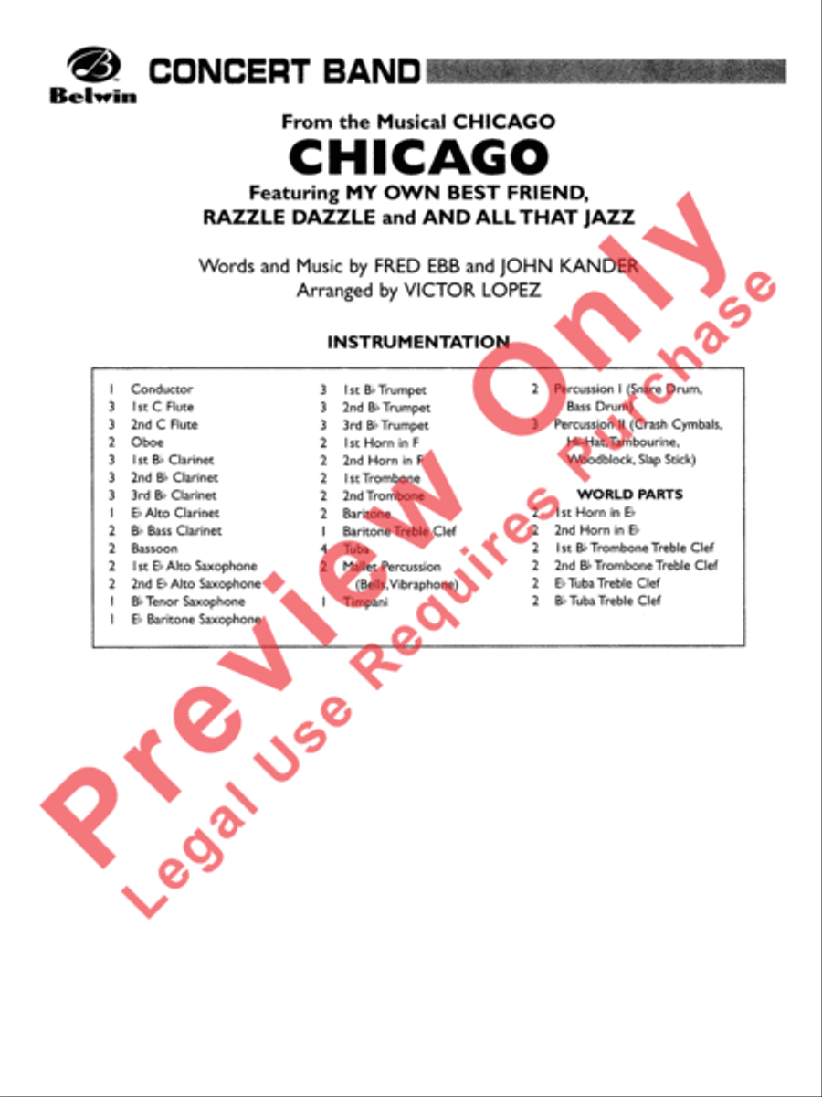 Chicago! (from the Musical Chicago!) Concert Band scores gallery preview page 2