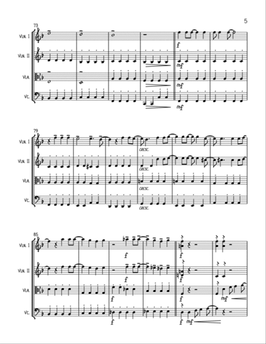 Mr. Blue Sky String Quartet scores gallery preview page 5