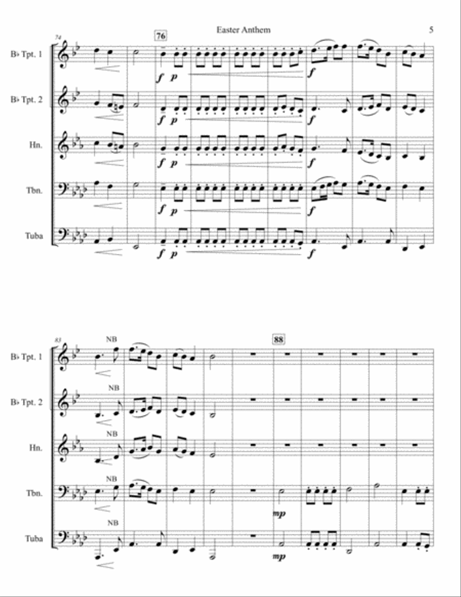Eastertide Easter scores gallery preview page 5
