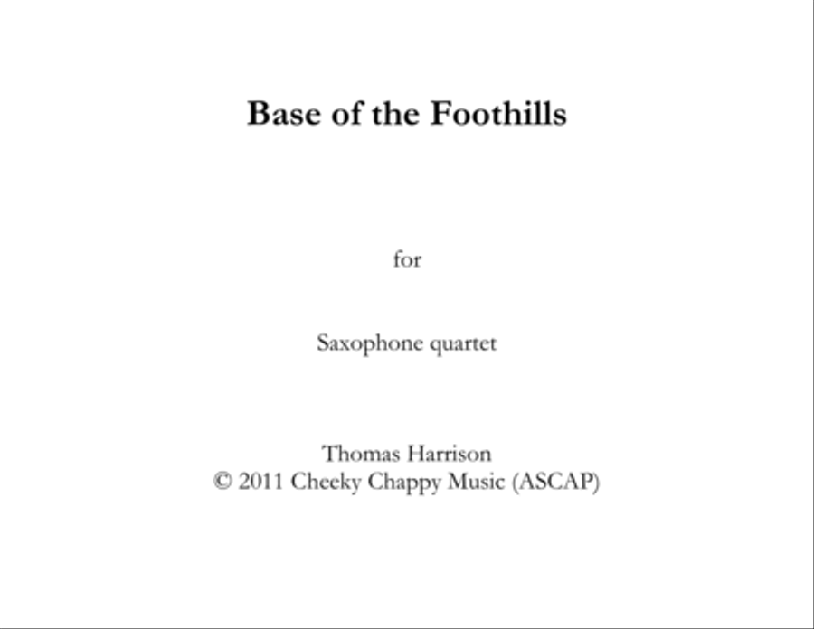Base of the Foothills Base of the Foothills 4-Part scores gallery preview page 1