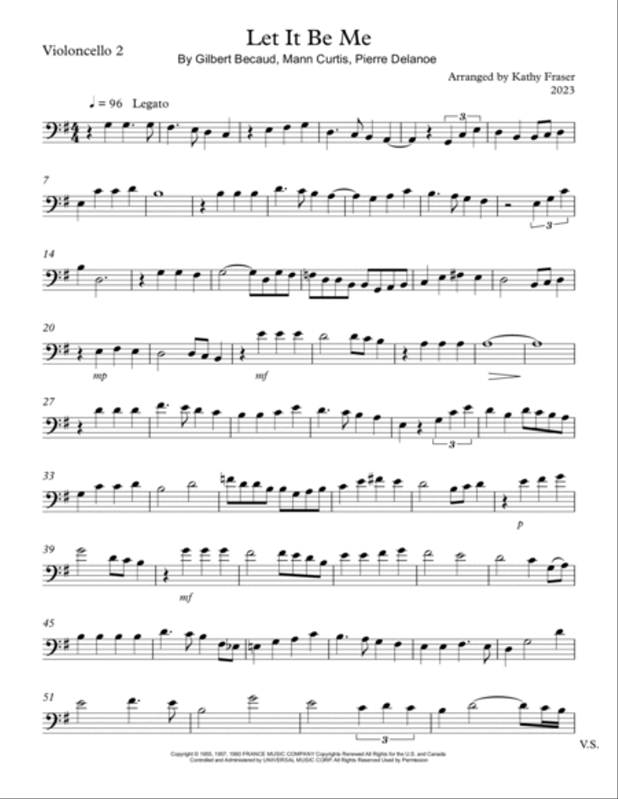 Let It Be Me (je T'appartiens) String Duet scores gallery preview page 3