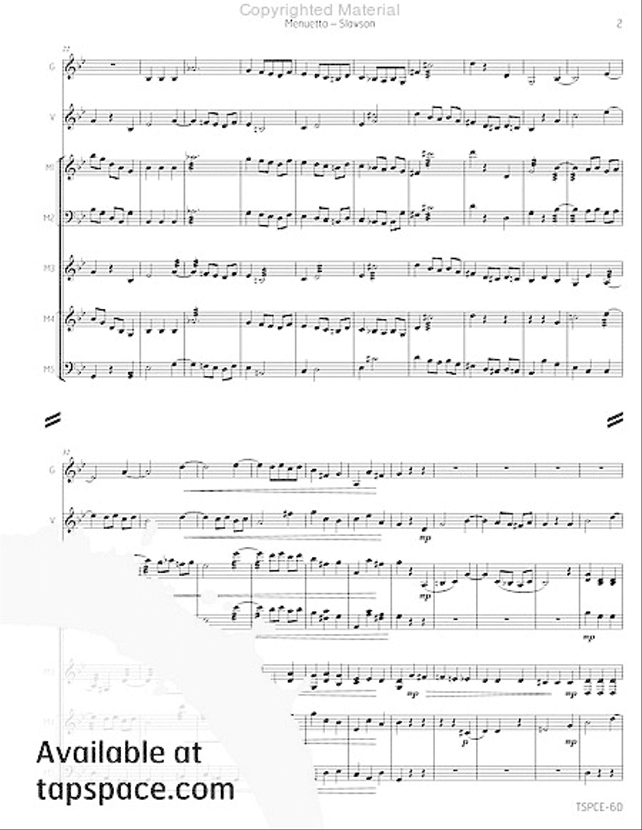 Menuetto Percussion Ensemble scores gallery preview page 6