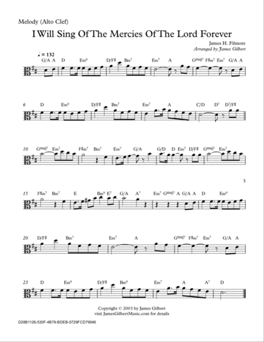 I Will Sing Of The Mercies Of The Lord Small Ensemble scores gallery preview page 4