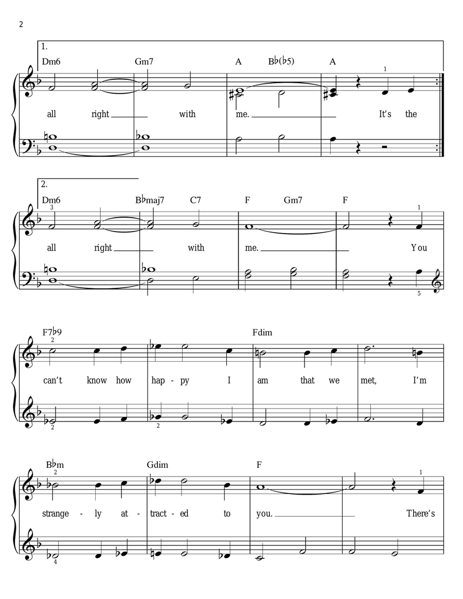 It's All Right With Me Easy Piano scores gallery preview page 2