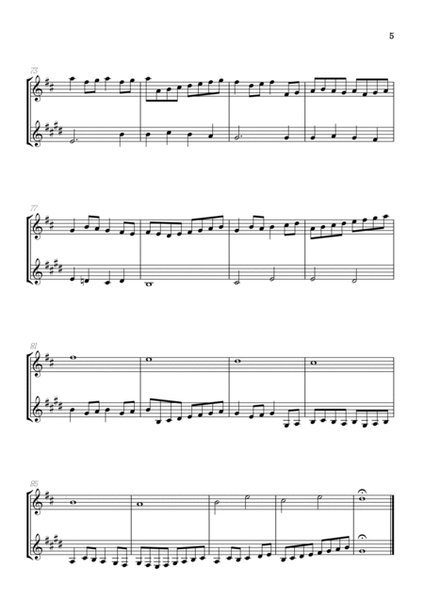 Pachelbel Canon in D • oboe & clarinet duet sheet music image number null
